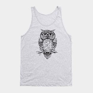 Owl sketch Tank Top